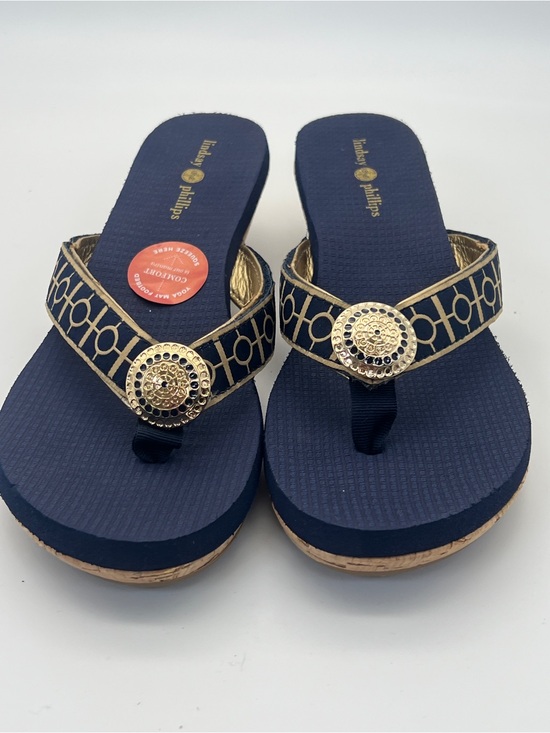 lindsay phillips Shoes - NWT! Lindsay Phillips Yoga Lynne Platform Wedge Sandal NAvy SIze 7